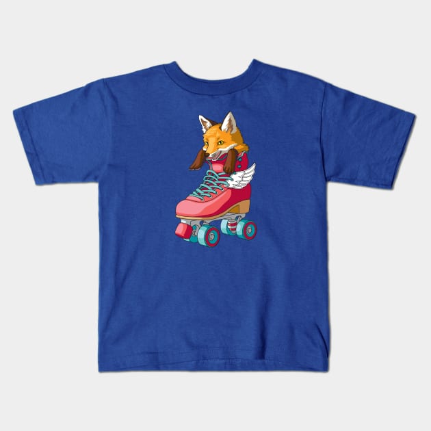 For Fox Sake Just Skate Kids T-Shirt by GiveNoFox